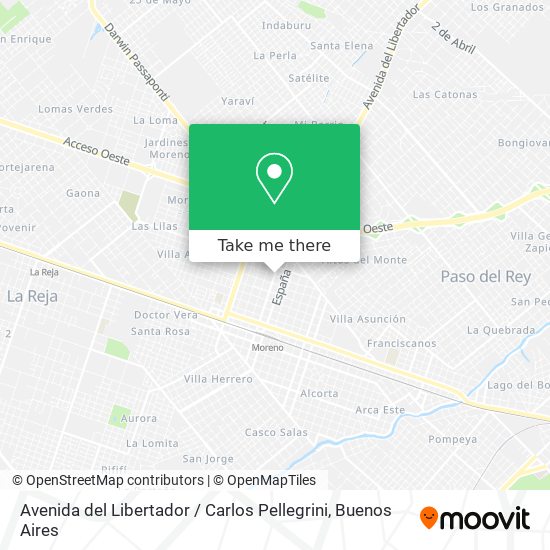 Mapa de Avenida del Libertador / Carlos Pellegrini