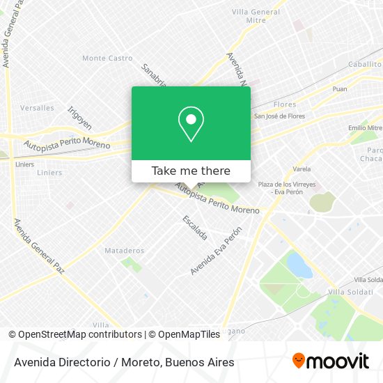 Avenida Directorio / Moreto map