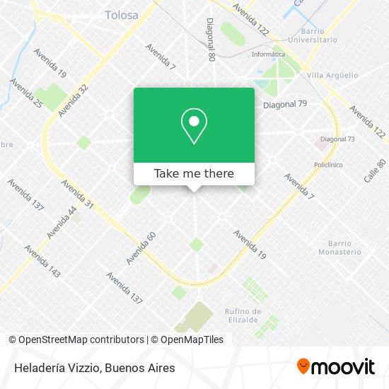 Heladería Vizzio map