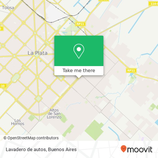 Lavadero de autos map