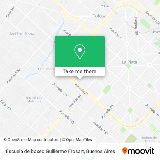 Escuela de boxeo Guillermo Frosart map
