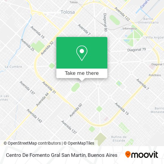 Mapa de Centro De Fomento Gral San Martín