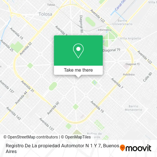 Mapa de Registro De La propiedad Automotor N 1 Y 7