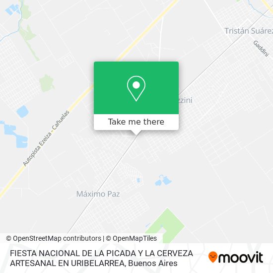 FIESTA NACIONAL DE LA PICADA Y LA CERVEZA ARTESANAL EN URIBELARREA map