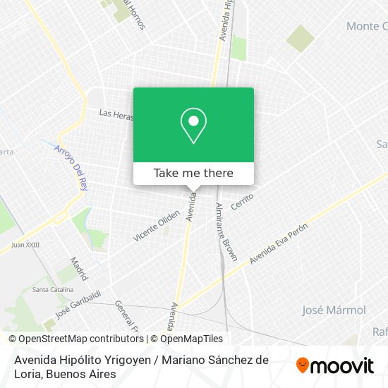 Avenida Hipólito Yrigoyen / Mariano Sánchez de Loria map