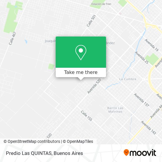 Predio Las QUINTAS map
