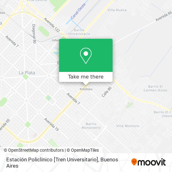 Estación Policlínico [Tren Universitario] map