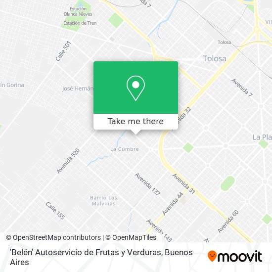Mapa de 'Belén' Autoservicio de Frutas y Verduras