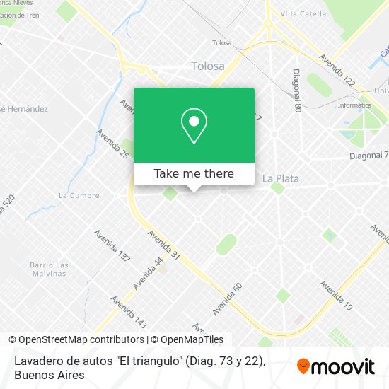 Lavadero de autos "El triangulo" (Diag. 73 y 22) map