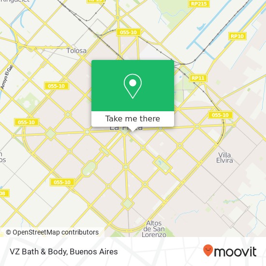 VZ Bath & Body map