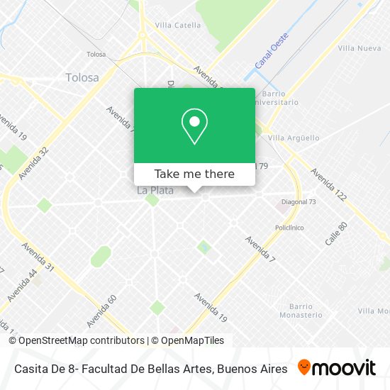 Casita De 8- Facultad De Bellas Artes map