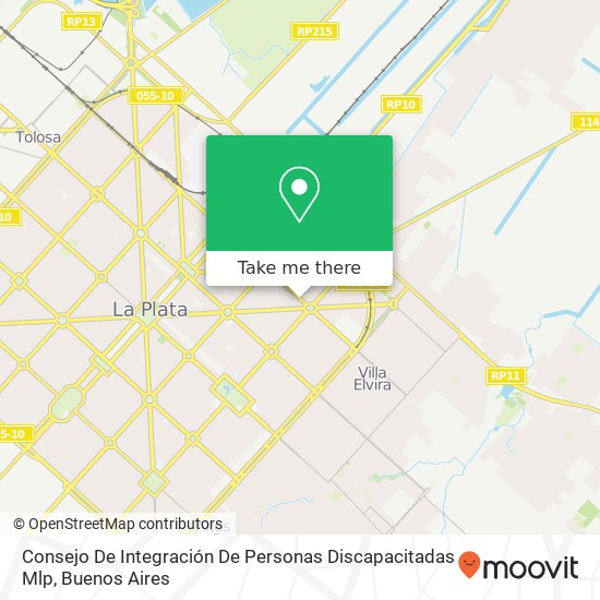 Mapa de Consejo De Integración De Personas Discapacitadas Mlp