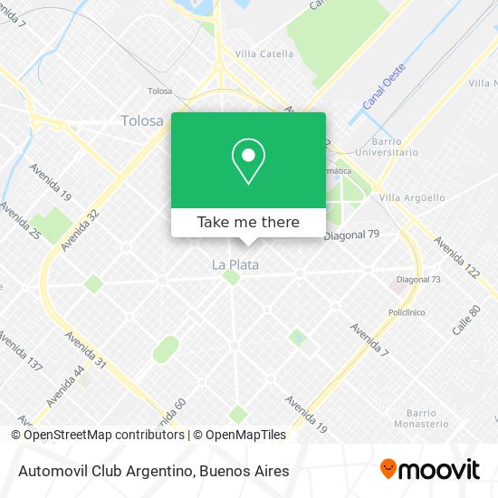 Mapa de Automovil Club Argentino