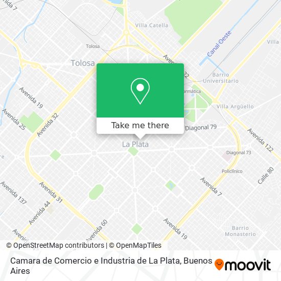 Camara de Comercio e Industria de La Plata map