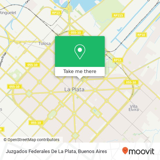 Juzgados Federales De La Plata map