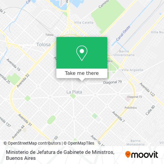 Ministerio de Jefatura de Gabinete de Ministros map