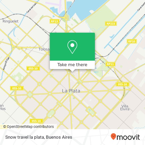 Snow travel la plata map