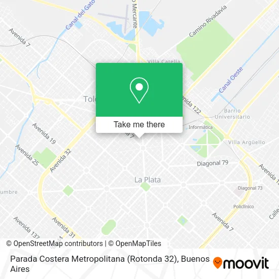 Mapa de Parada Costera Metropolitana (Rotonda 32)