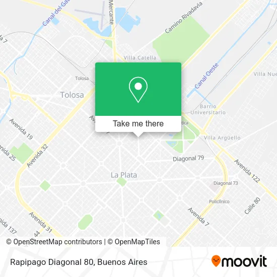 Mapa de Rapipago Diagonal 80