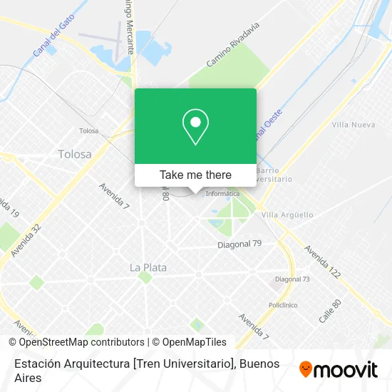 Mapa de Estación Arquitectura [Tren Universitario]
