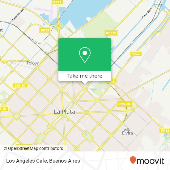 Mapa de Los Angeles Cafe