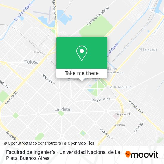 Facultad de Ingeniería - Universidad Nacional de La Plata map