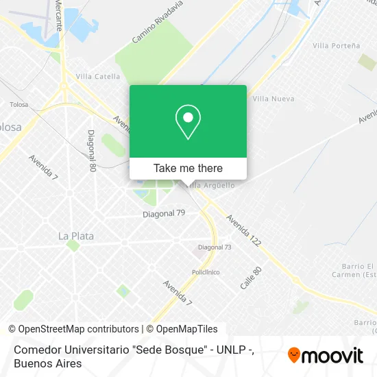 Comedor Universitario "Sede Bosque" - UNLP - map