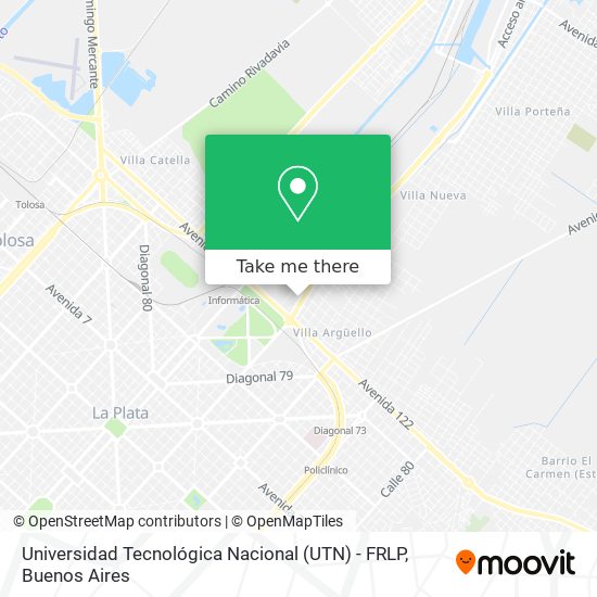 Universidad Tecnológica Nacional (UTN) - FRLP map