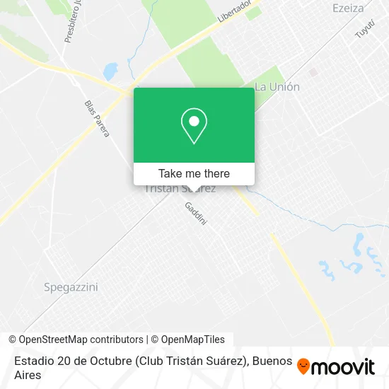 Mapa de Estadio 20 de Octubre (Club Tristán Suárez)