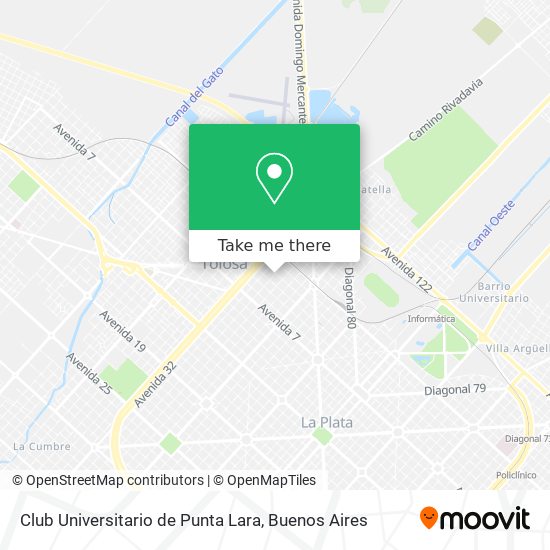 Club Universitario de Punta Lara map