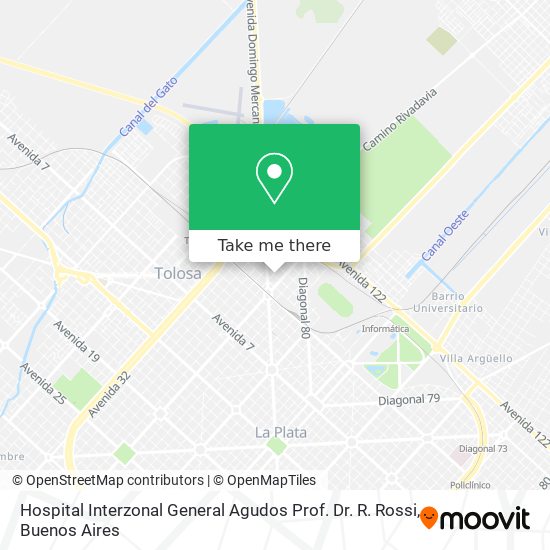 Hospital Interzonal General Agudos Prof. Dr. R. Rossi map