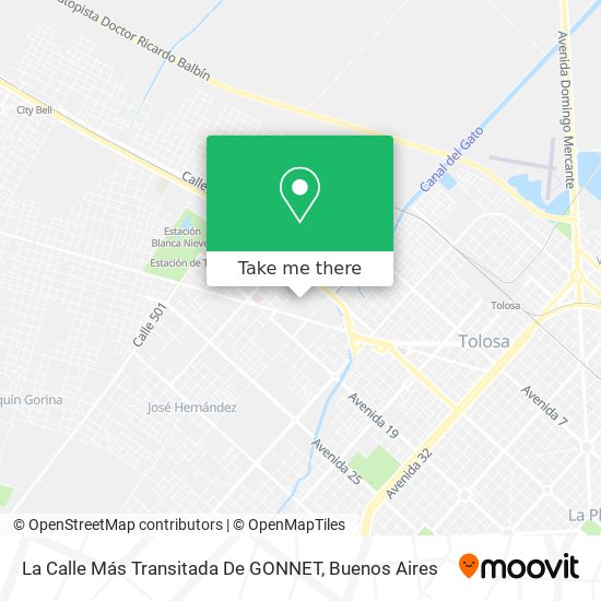 La Calle Más Transitada De GONNET map