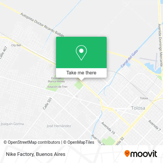 Mapa de Nike Factory