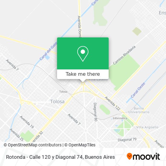 Rotonda - Calle 120 y Diagonal 74 map