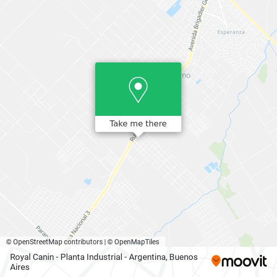 Royal Canin - Planta Industrial - Argentina map