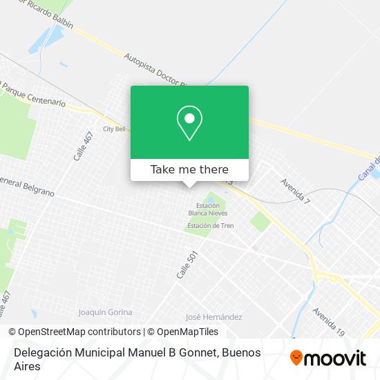 Delegación Municipal Manuel B Gonnet map