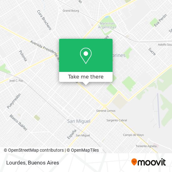 Mapa de Lourdes