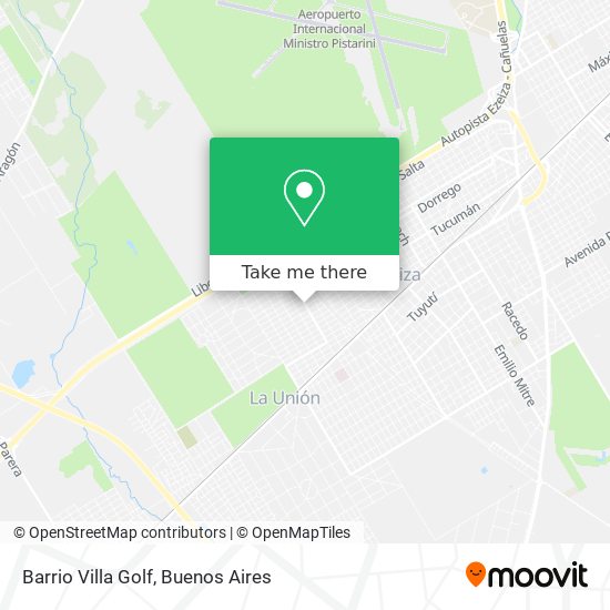 Barrio Villa Golf map