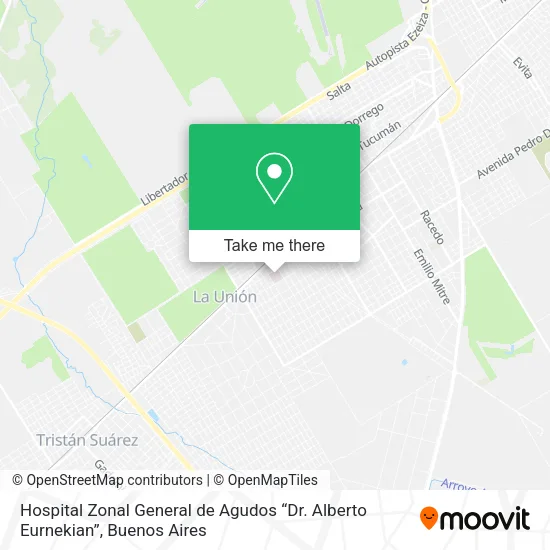 Mapa de Hospital Zonal General de Agudos “Dr. Alberto Eurnekian”