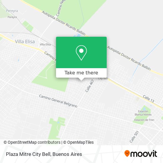 Plaza Mitre City Bell map