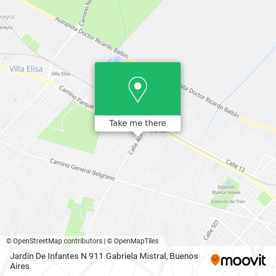 Mapa de Jardín De Infantes N 911 Gabriela Mistral