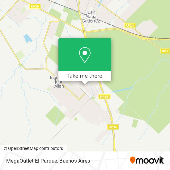 Mapa de MegaOutlet El Parque