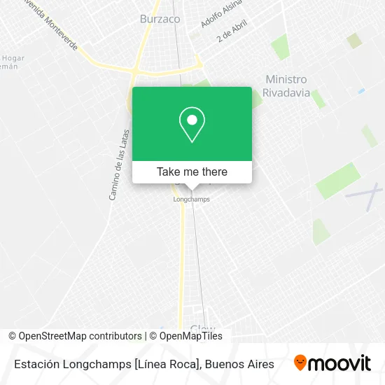 Mapa de Estación Longchamps [Línea Roca]