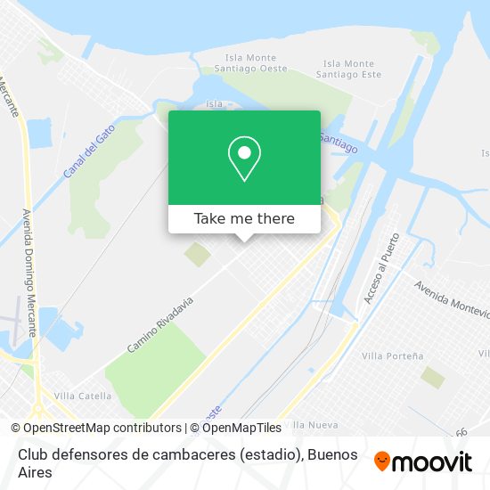 How to get to Club defensores de cambaceres (estadio) in Ensenada by  Colectivo or Train?