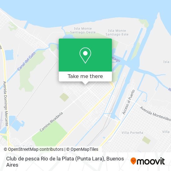 Mapa de Club de pesca Río de la Plata (Punta Lara)