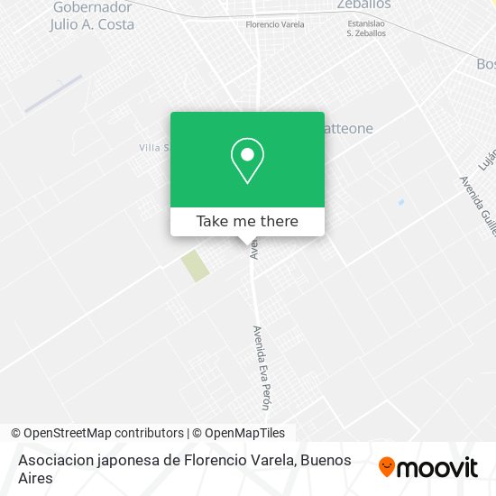 Asociacion japonesa  de Florencio Varela map