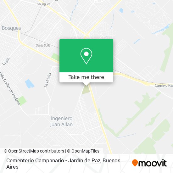 Mapa de Cementerio Campanario - Jardín de Paz