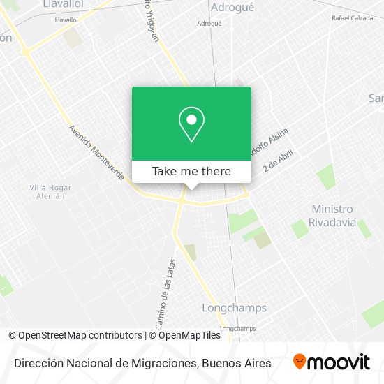 Dirección Nacional de Migraciones map