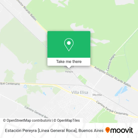 Mapa de Estación Pereyra [Línea General Roca]