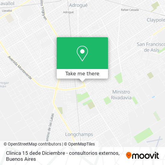 Mapa de Clinica 15 dede Diciembre - consultorios externos